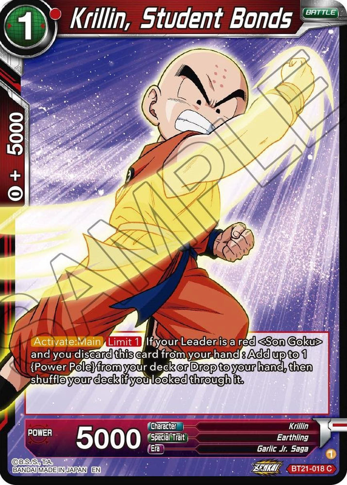 Krillin, Student Bonds (BT21-018) [ZENKAI Series: Set 04]