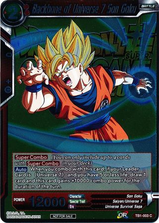 Backbone of Universe 7 Son Goku (Metallic Foil) (Event Pack 2018) [TB1-003]