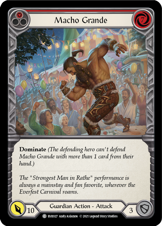 Macho Grande (Red) [EVR027] 1st Edition Rainbow Foil