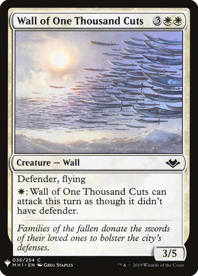 Wall of One Thousand Cuts [Mystery Booster] (MB1 271)