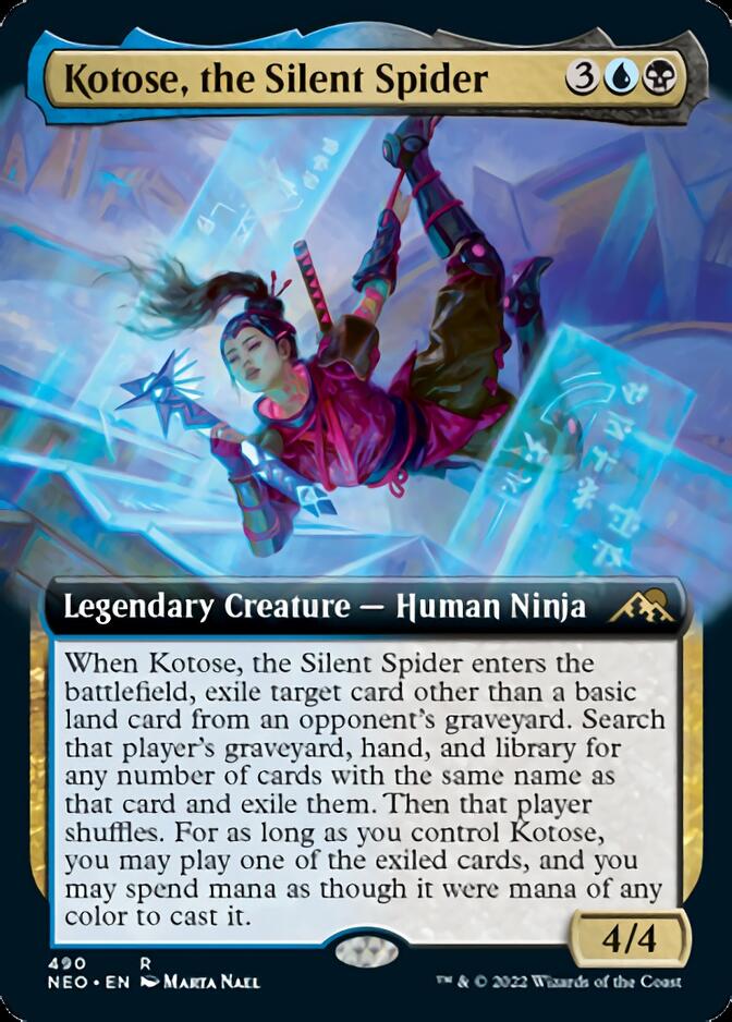 Kotose, the Silent Spider (Extended) [Kamigawa: Neon Dynasty] (NEO 490)