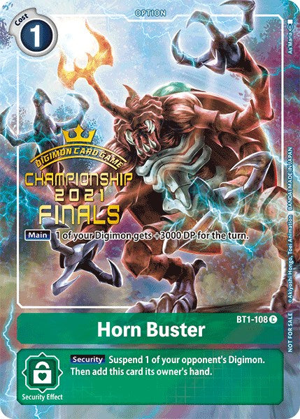 Horn Buster [BT1-108] (2021 Championship Finals Tamer‘s Evolution Pack) [Release Special Booster Promos]