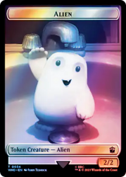 Alien // Treasure (0029) Double-Sided Token (Surge Foil) [Doctor Who Tokens]
