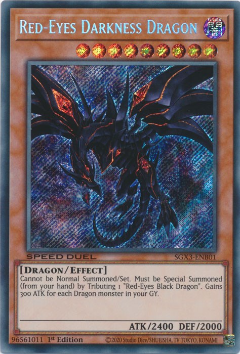 Red-Eyes Darkness Dragon (Secret Rare) [SGX3-ENB01] Secret Rare