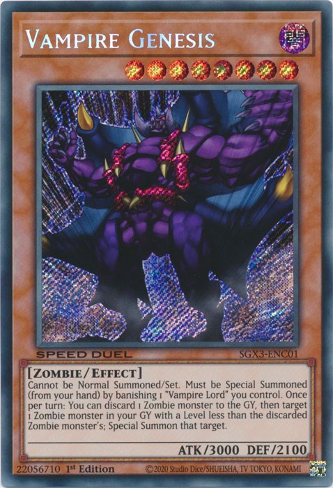 Vampire Genesis (Secret Rare) [SGX3-ENC01] Secret Rare