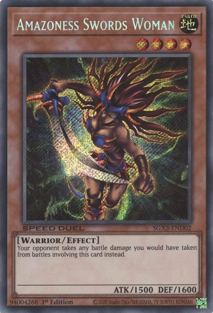 Amazoness Swords Woman (Secret Rare) [SGX3-END02] Secret Rare