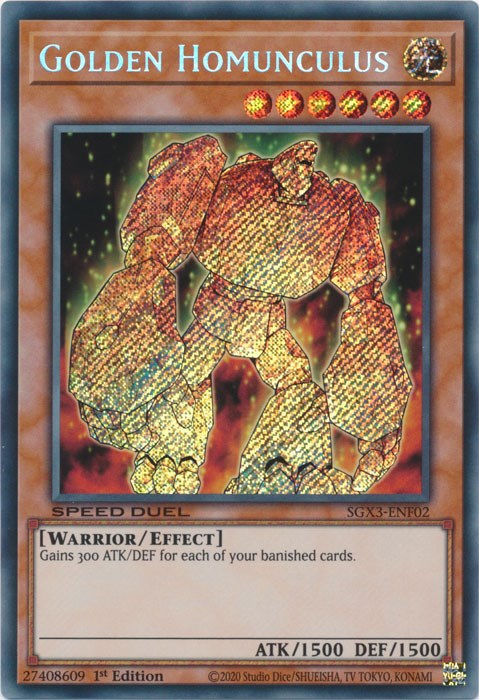 Golden Homunculus (Secret Rare) [SGX3-ENF02] Secret Rare
