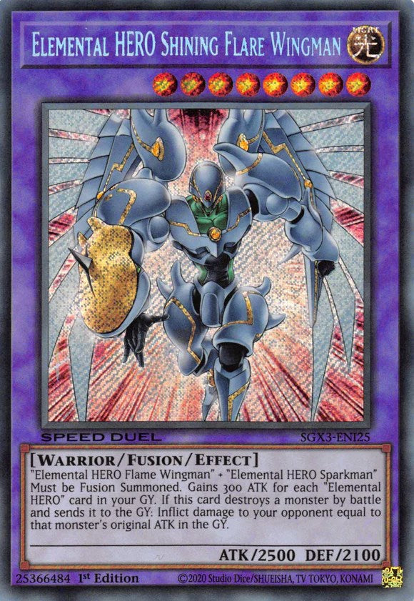 Elemental HERO Shining Flare Wingman (Secret Rare) [SGX3-ENI25] Secret Rare