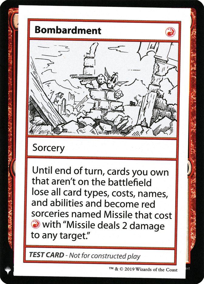Bombardment [Mystery Booster Playtest Cards] (CMB1 53)