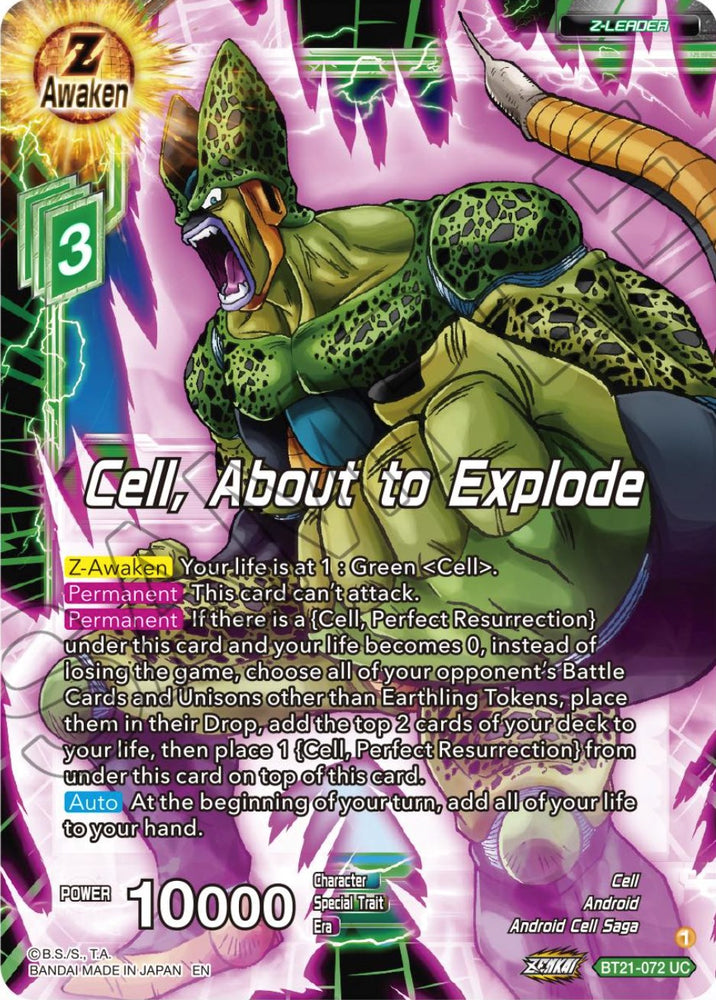Cell, About to Explode (BT21-072) [ZENKAI Series: Set 04]