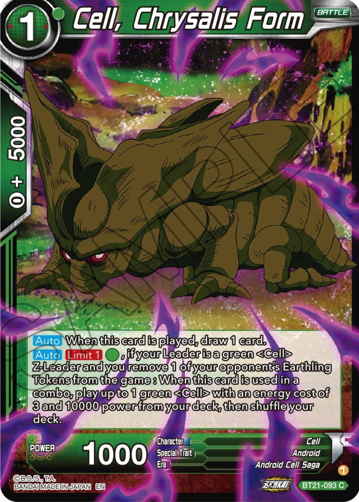 Cell, Chrysalis Form (BT21-093) [ZENKAI Series: Set 04]