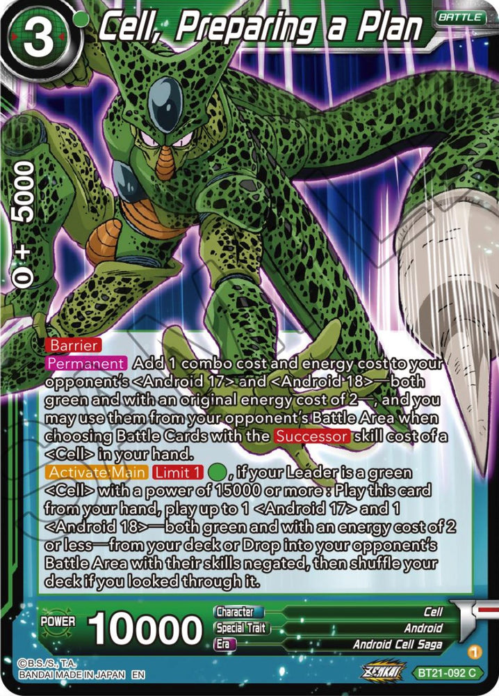 Cell, Preparing a Plan (BT21-092) [ZENKAI Series: Set 04]