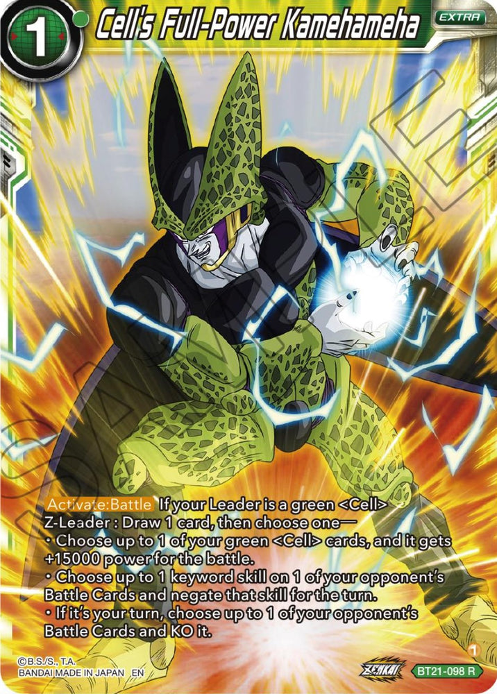 Cell's Full-Power Kamehameha (BT21-098) [ZENKAI Series: Set 04]