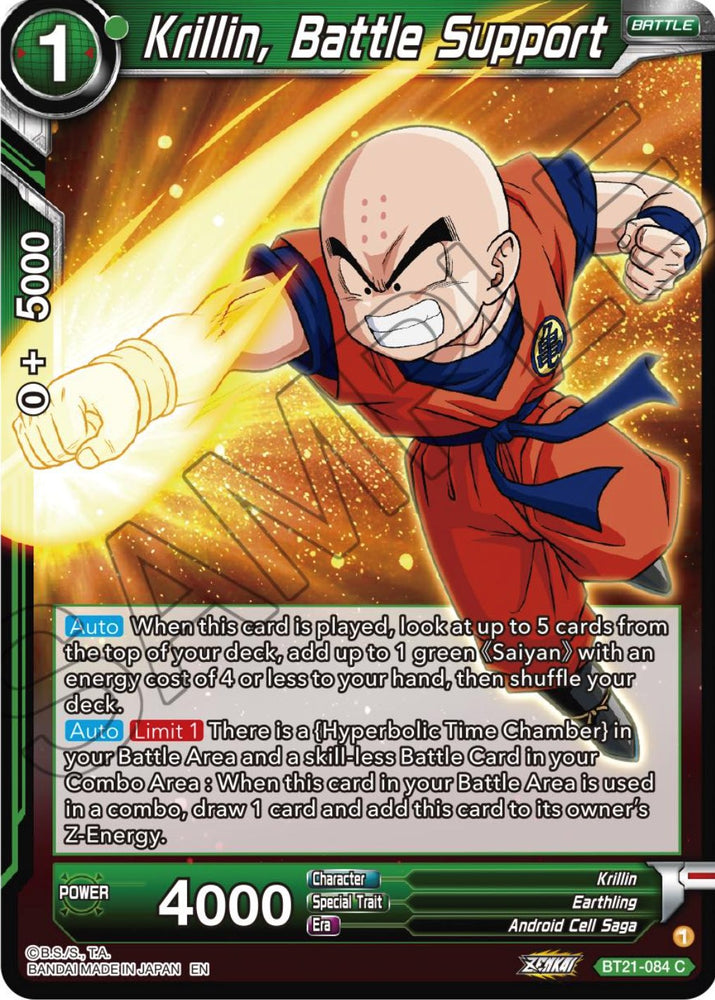 Krillin, Battle Support (BT21-084) [ZENKAI Series: Set 04]