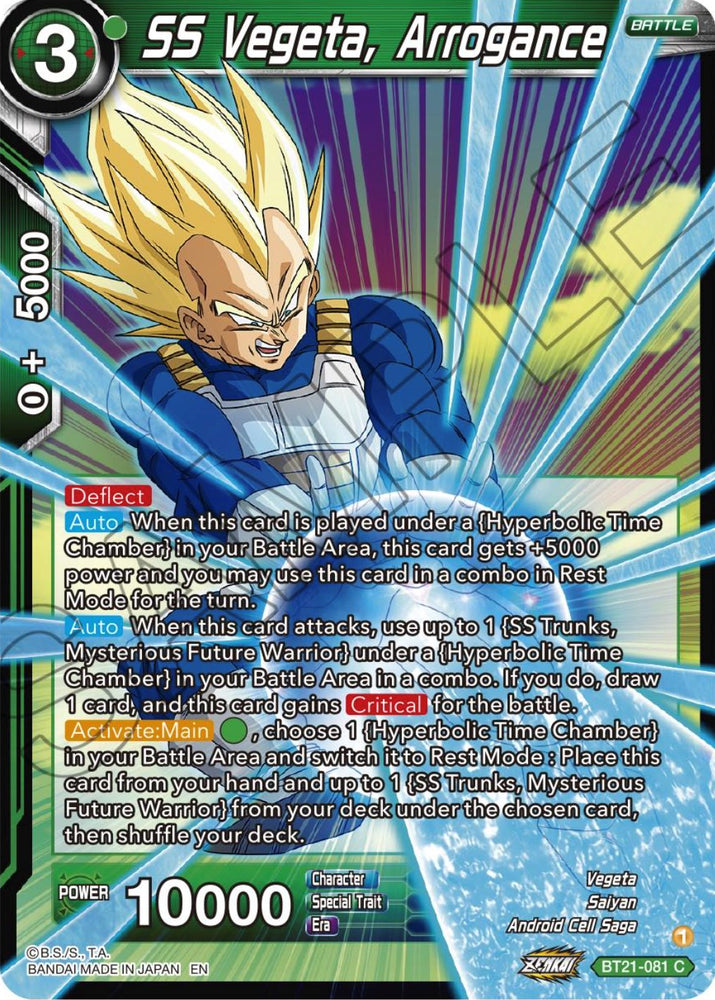 SS Vegeta, Arrogance (BT21-081) [ZENKAI Series: Set 04]