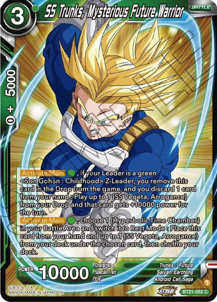 SS Trunks, Mysterious Future Warrior (BT21-082) [ZENKAI Series: Set 04]