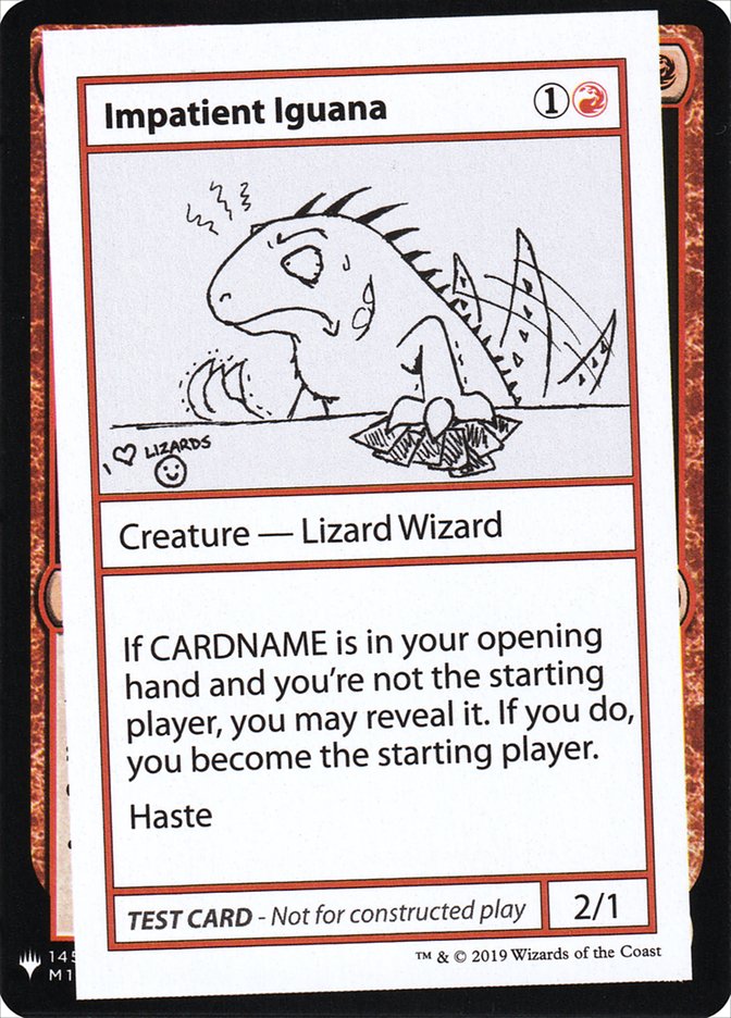 Impatient Iguana [Mystery Booster Playtest Cards] (CMB1 55)
