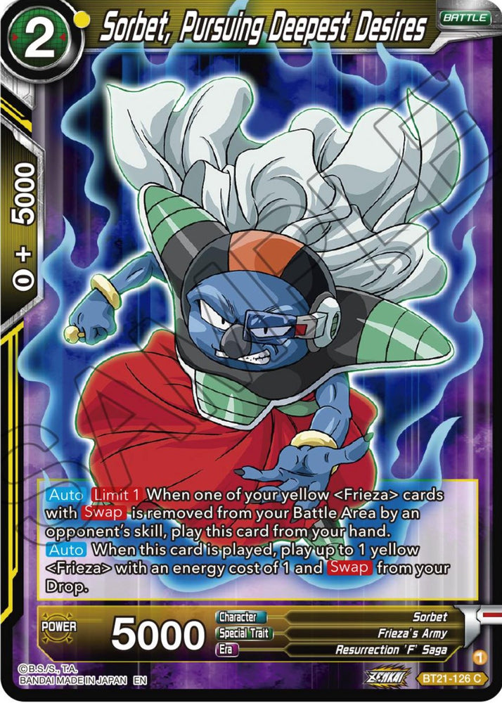Sorbet, Pursuing Deepest Desires (BT21-126) [ZENKAI Series: Set 04]