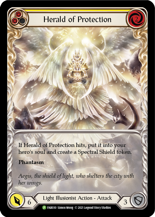Herald of Protection (Yellow) [FAB030] Rainbow Foil