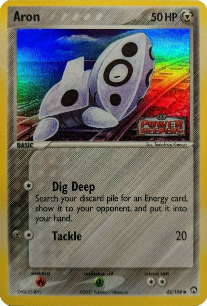 Pokemon Aron (42/108) (Stamped) [EX: Power Keepers]