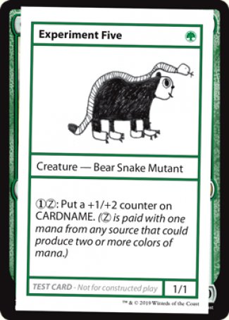Experiment Five (2021 Edition) [Mystery Booster Playtest Cards] (CMB1 73)