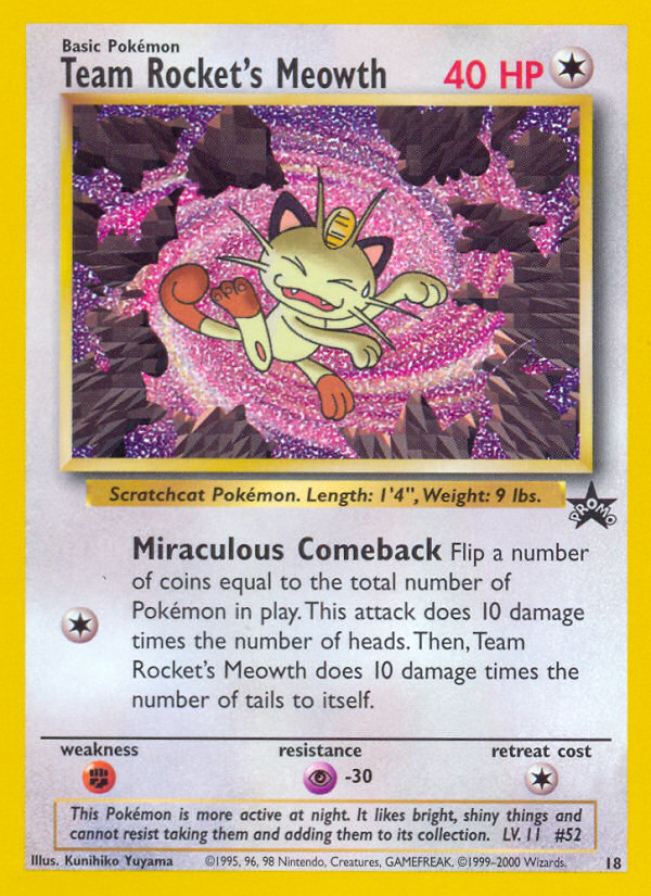 Team Rocket's Meowth (18) [Wizards: Black Star Promos]