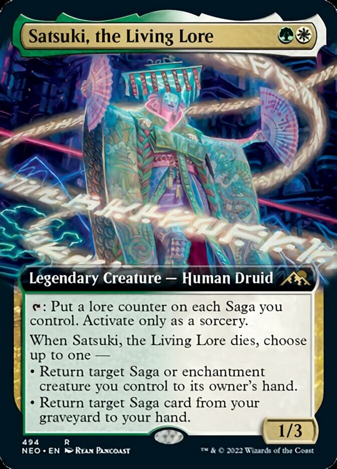 Satsuki, the Living Lore (Extended) [Kamigawa: Neon Dynasty] (NEO 494)