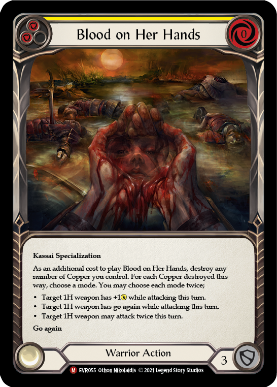 Blood on Her Hands [EVR055] 1st Edition Rainbow Foil