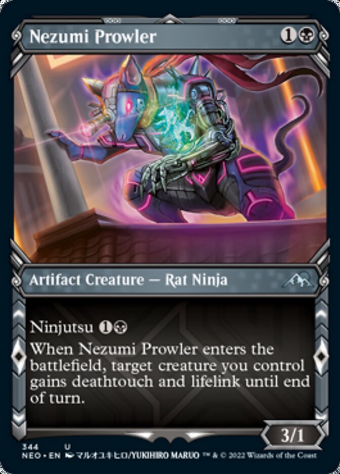 Nezumi Prowler (Showcase Ninja) [Kamigawa: Neon Dynasty] (NEO 344)