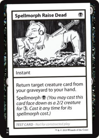 Spellmorph Raise Dead (2021 Edition) [Mystery Booster Playtest Cards] (CMB1 46)