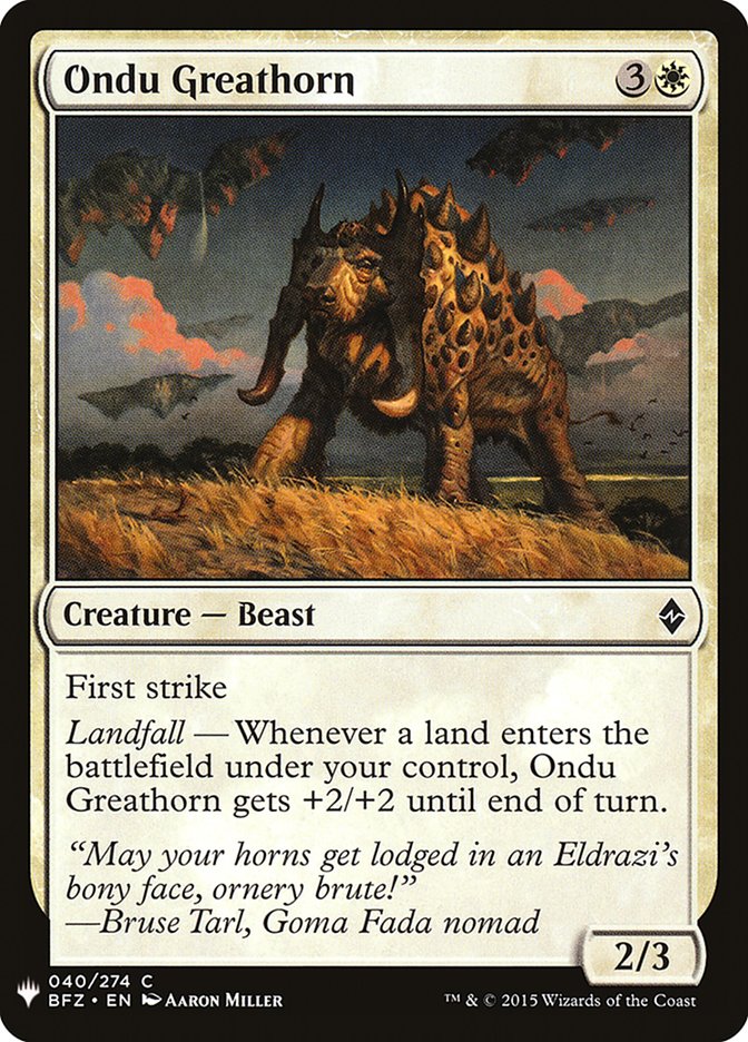 Ondu Greathorn [Mystery Booster] (MB1 187)