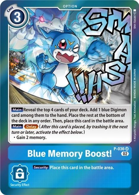Blue Memory Boost! [P-036] (Digimon Adventure Box 2) [Promotional Cards]