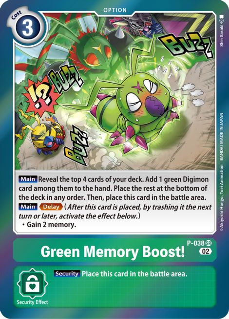 Green Memory Boost! [P-038] (Digimon Adventure Box 2) [Promotional Cards]