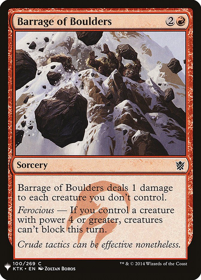 Barrage of Boulders [Mystery Booster] (MB1 849)