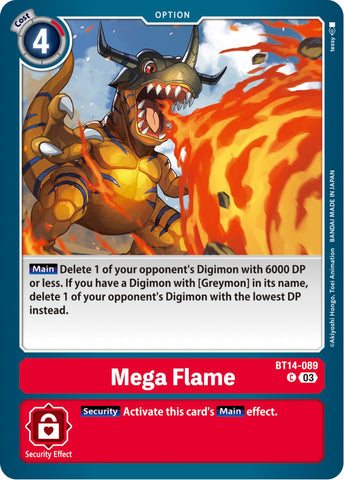 Mega Flame [BT14-089] [Blast Ace Booster]