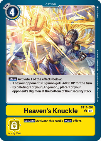 Heaven's Knuckle [BT14-094] [Blast Ace Booster]