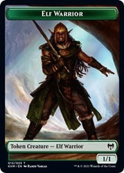Elf Warrior // Emblem - Tibalt, Cosmic Impostor Double-sided Token [Kaldheim Tokens]