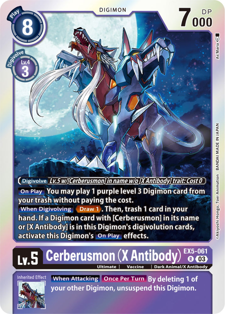 Cerberusmon [EX5-061] (X Antibody) [Animal Colosseum]