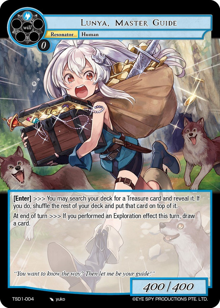 Lunya, Master Guide (TSD1-004) [Trinity Cluster Starter Decks]