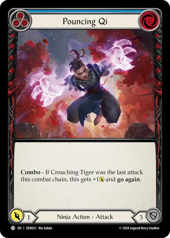 Pouncing Qi (Blue) [ZEN023] (Blitz Deck: Part the Mistveil - Zen)