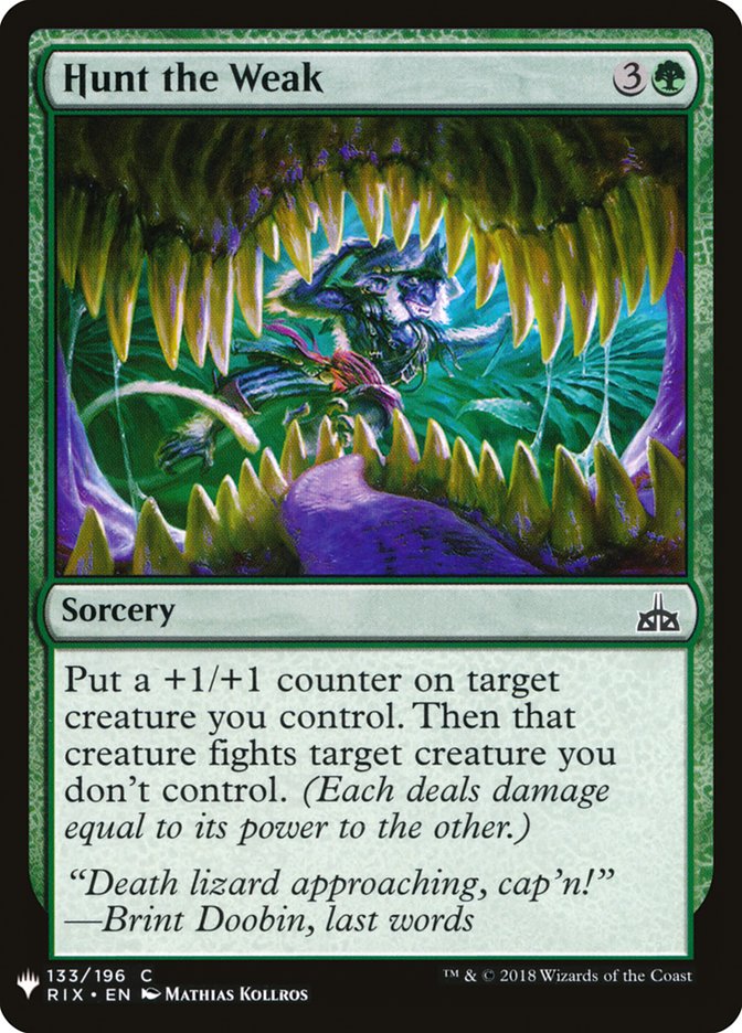 Hunt the Weak [Mystery Booster] (MB1 1240)