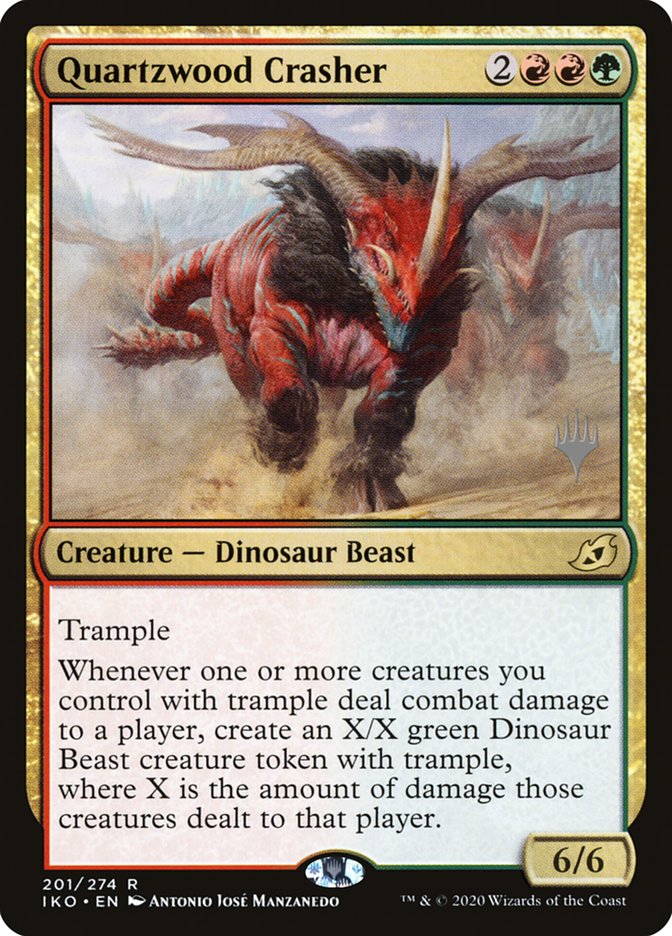 Quartzwood Crasher (Promo Pack) [Ikoria: Lair of Behemoths Promos] (PIKO 201P)