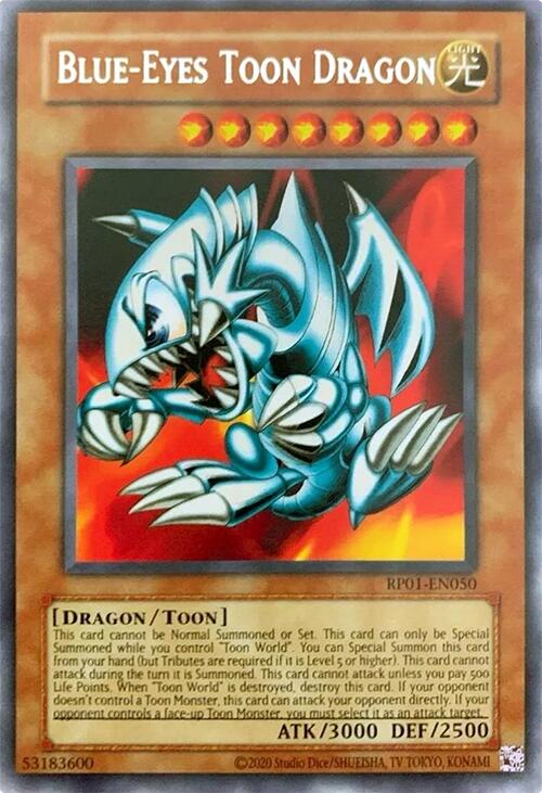 Blue-Eyes Toon Dragon (2024 Reprint) [RP01-EN050] Rare
