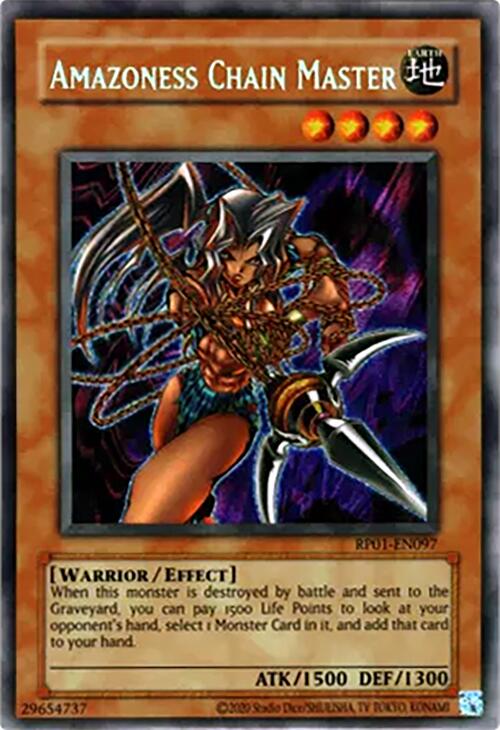 Amazoness Chain Master (2024 Reprint) [RP01-EN097] Secret Rare