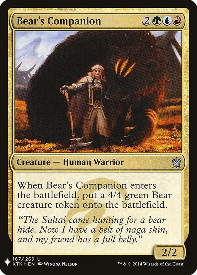 Bear's Companion [Mystery Booster] (MB1 1397)