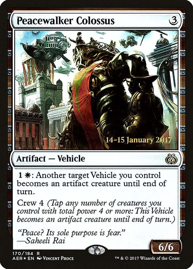 Peacewalker Colossus  (Prerelease) [Aether Revolt Prerelease Promos] (PAER 170S)