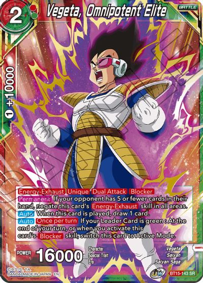 Vegeta, Omnipotent Elite [BT15-143]