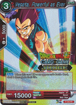 Vegeta, Powerful as Ever [P-030]