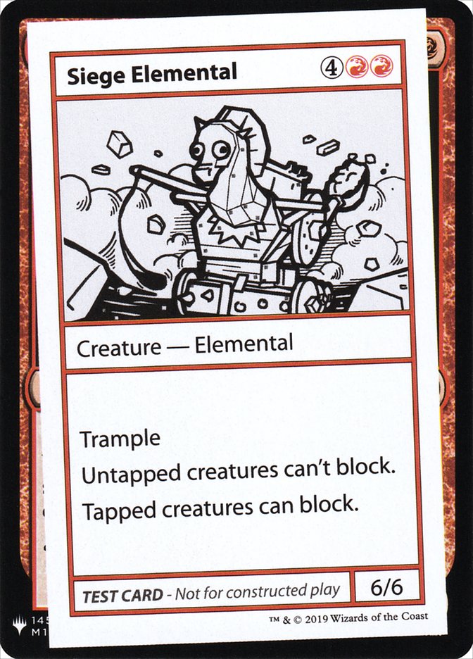 Siege Elemental [Mystery Booster Playtest Cards] (CMB1 64)