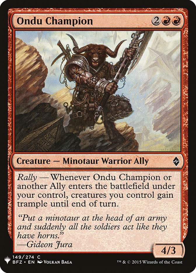 Ondu Champion [Mystery Booster] (MB1 1020)